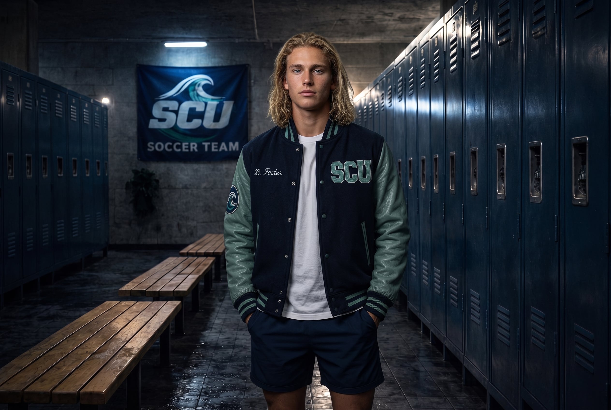 Brody Foster in his SCU varsity jacket