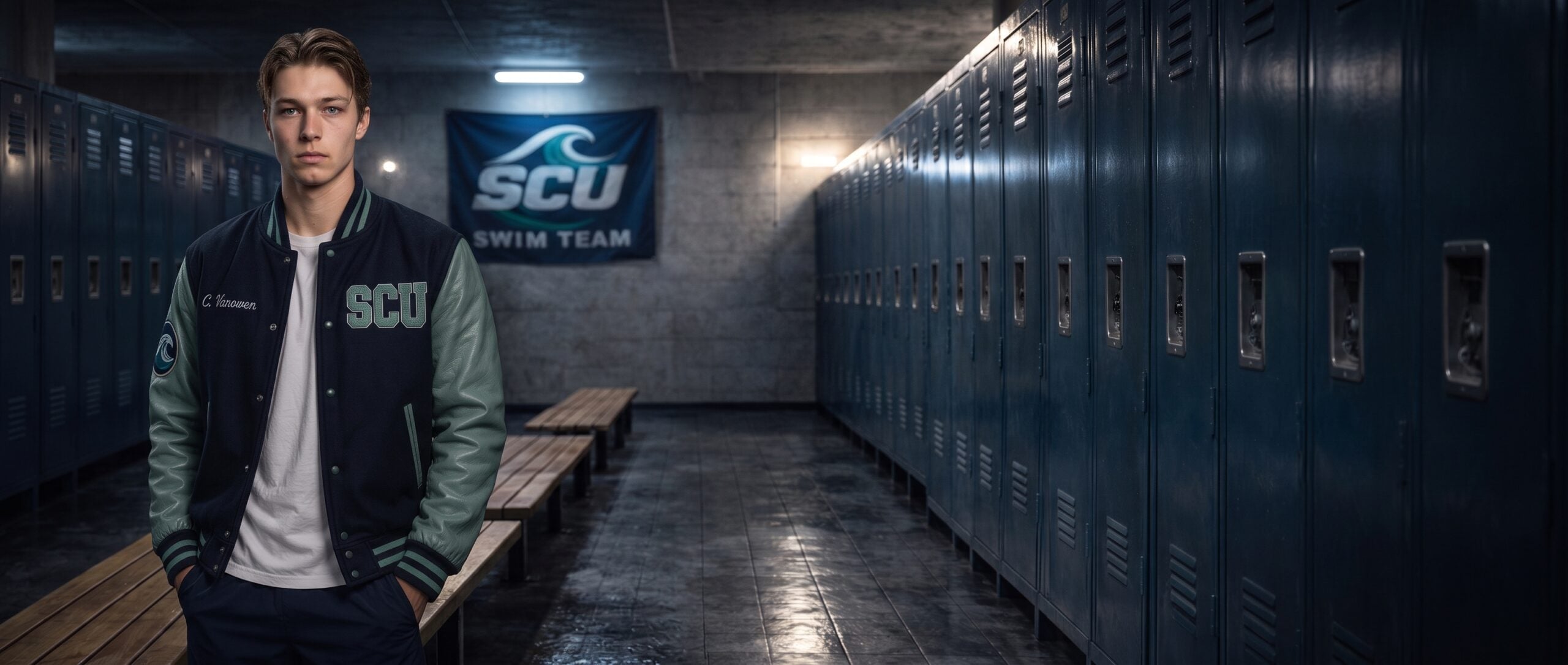 Cole Vanowen in the hero image for his Sierra Coast University (SCU) profile