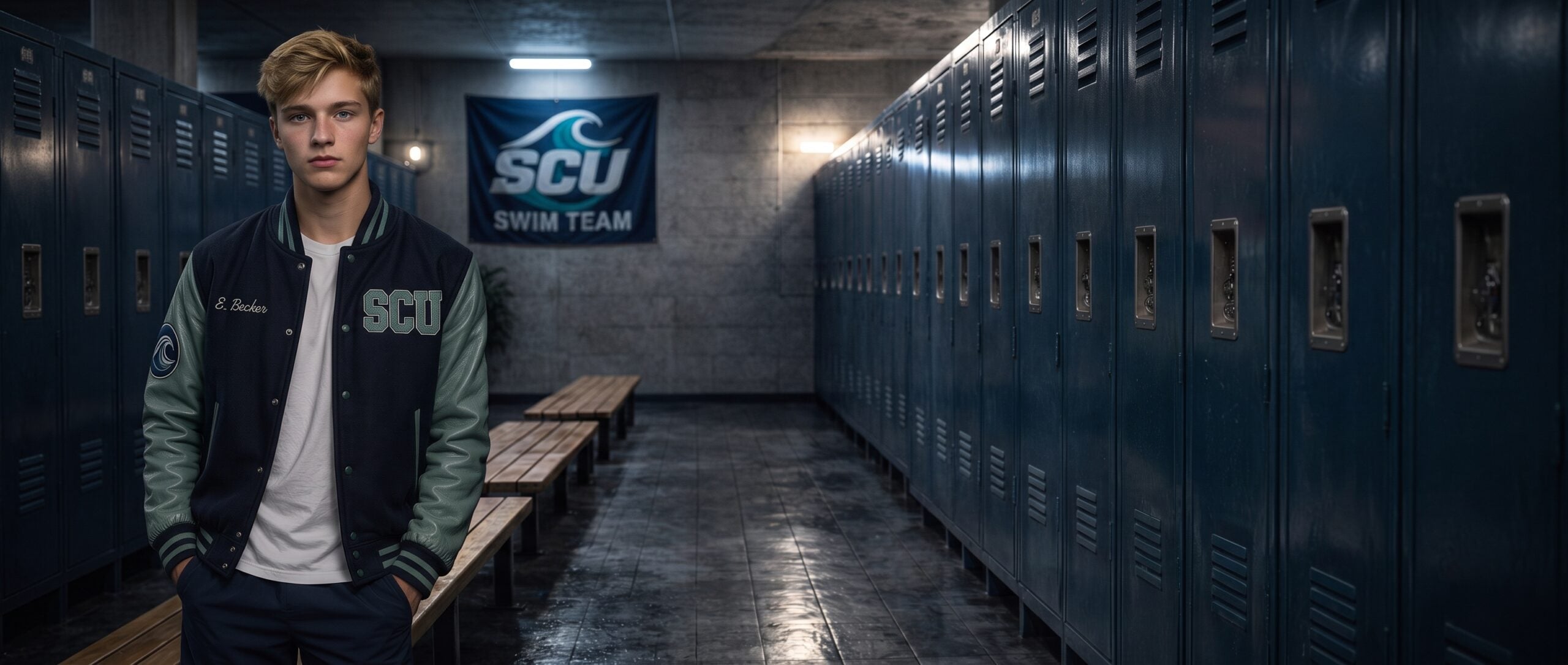 Eli Becker in the hero image for his Sierra Coast University (SCU) profile