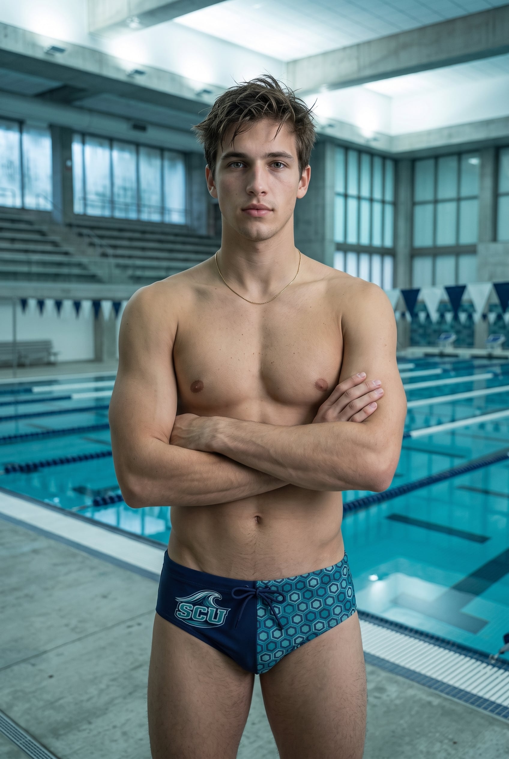Jaxon Reed on the Sierra Coast University (SCU) pool deck