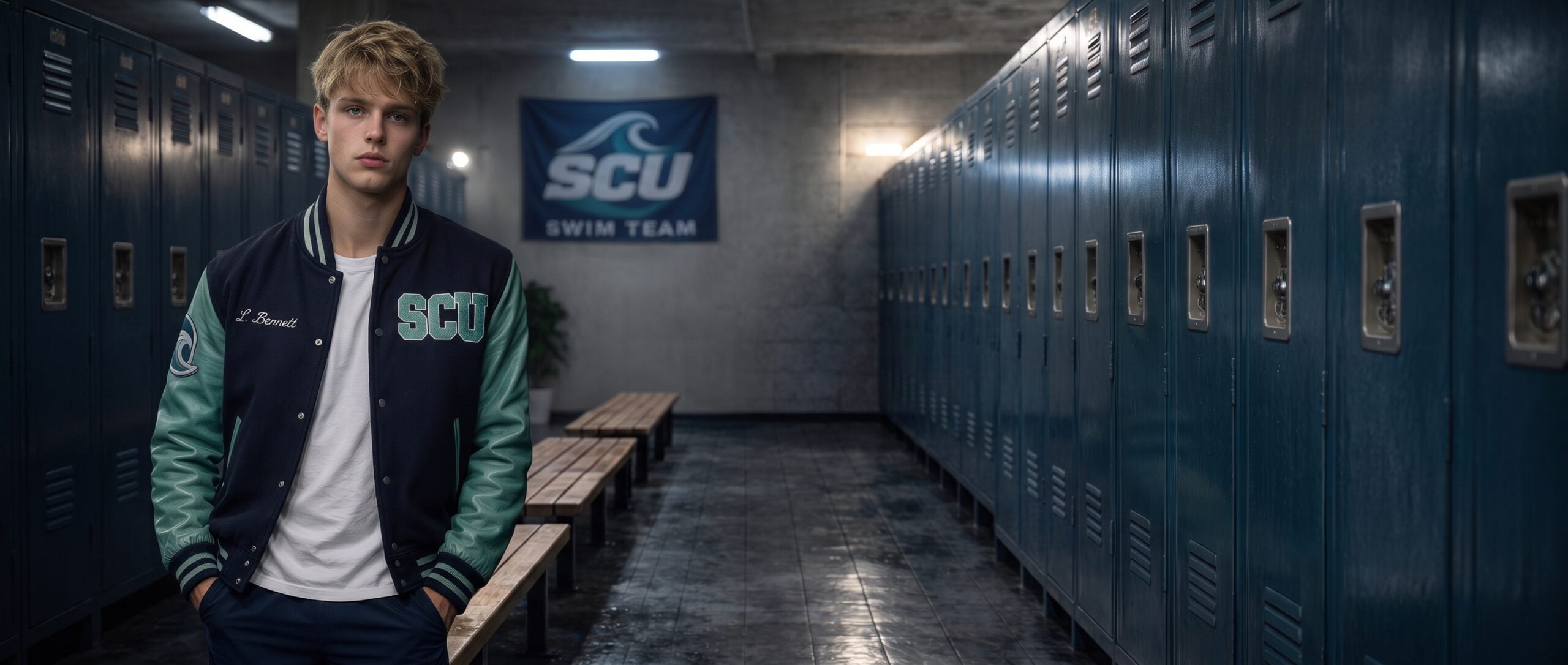 Luca Bennett in the hero image for his Sierra Coast University (SCU) profile