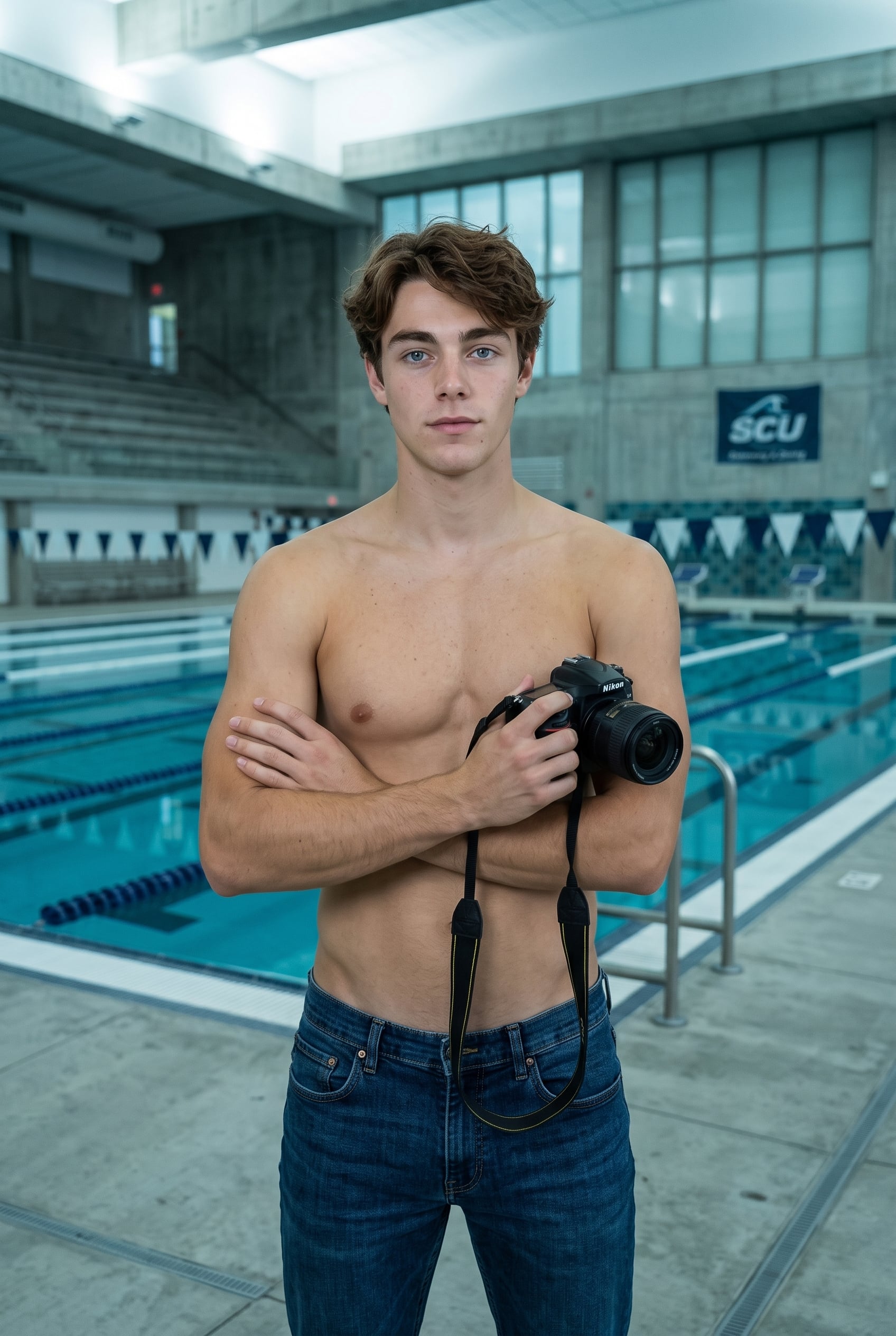 Ryan Mercer on the Sierra Coast University (SCU) pool deck