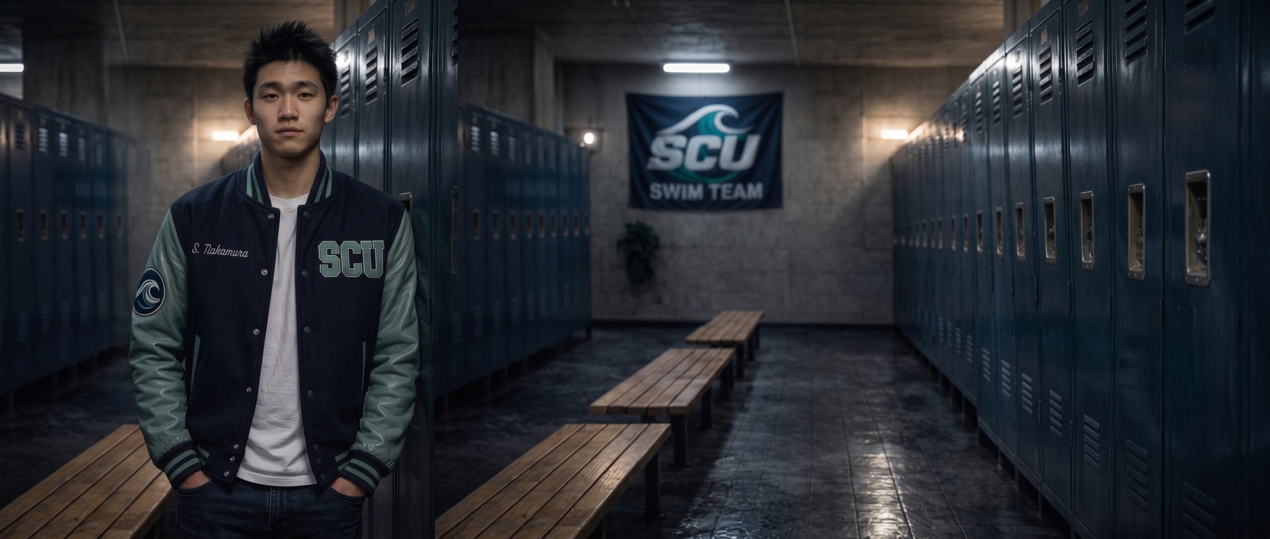 Sam Nakamura in the hero image for his Sierra Coast University (SCU) profile