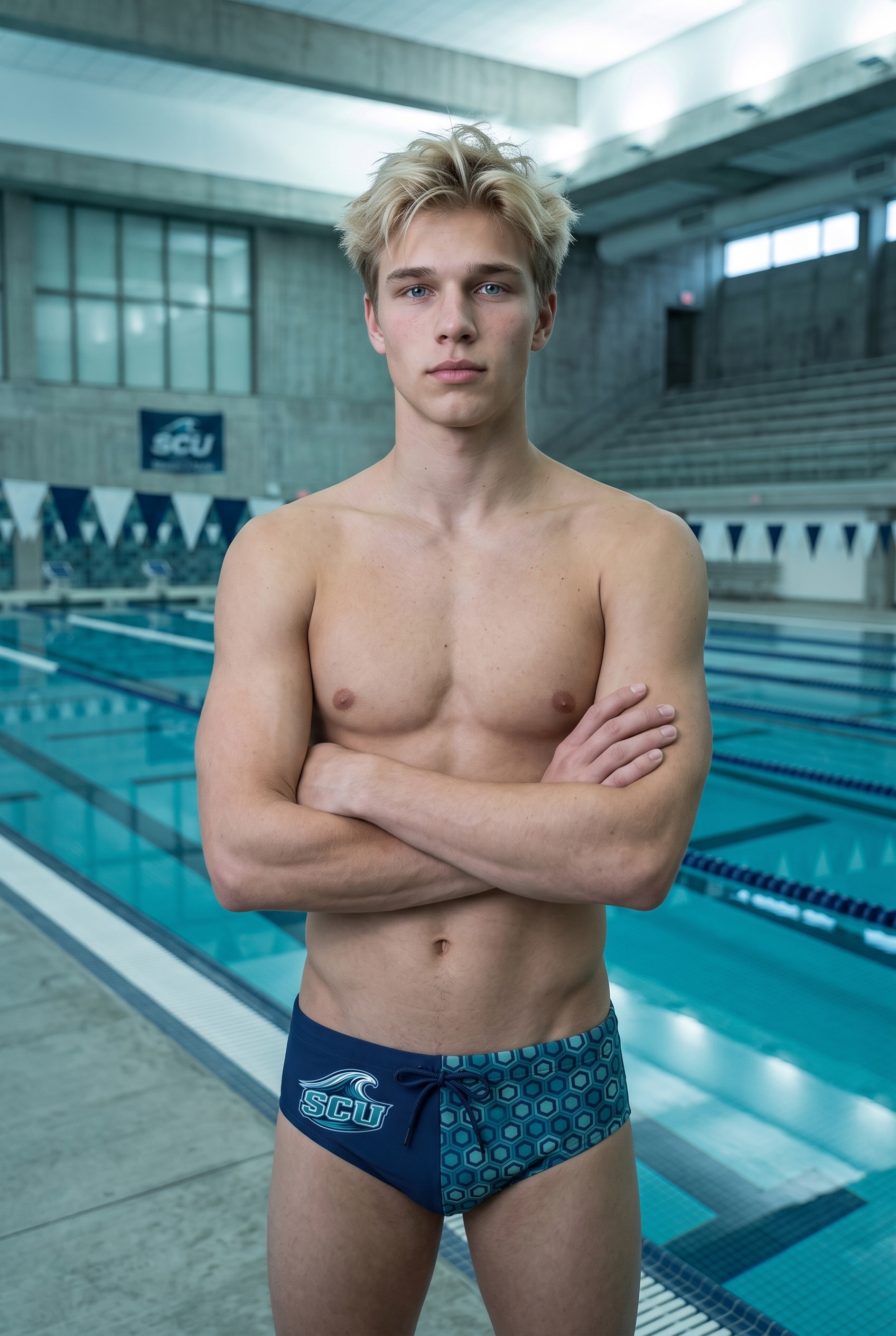 Toby Witmer on the Sierra Coast University (SCU) pool deck