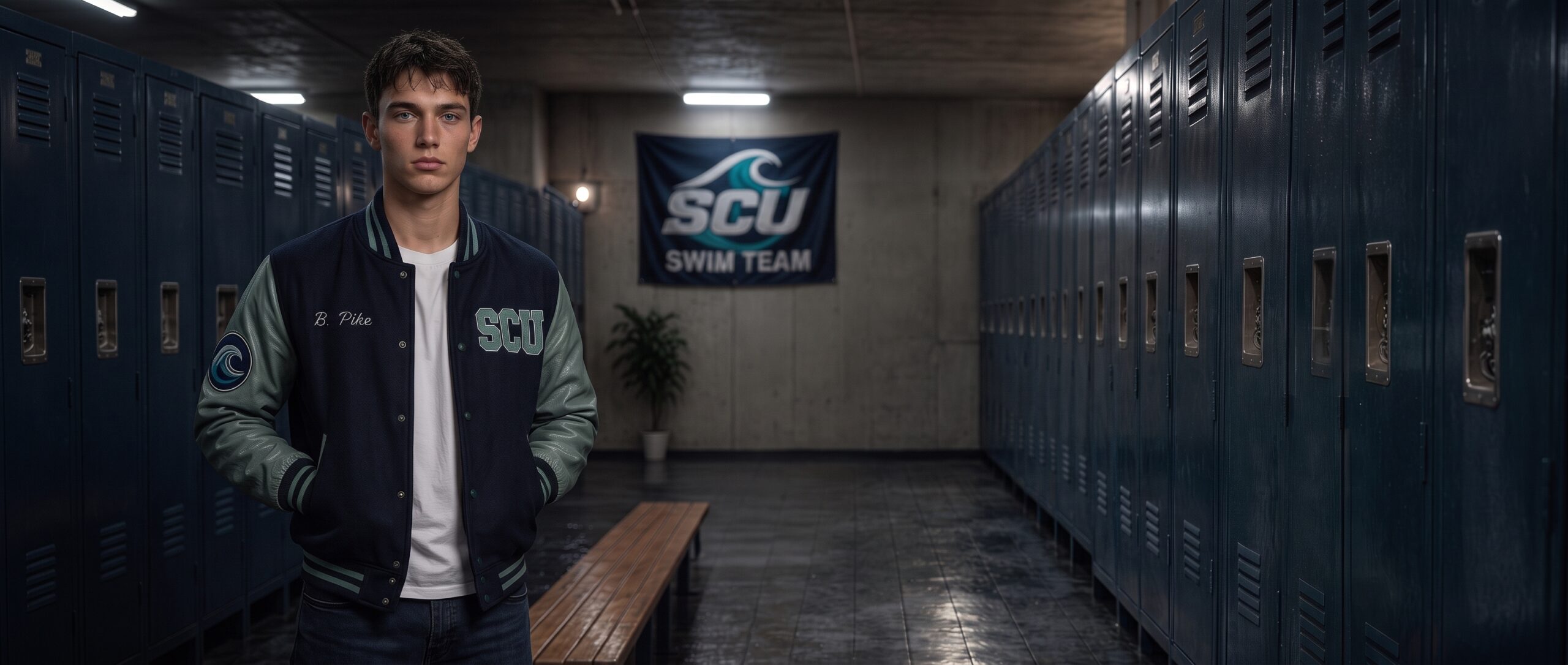 Brennan Pike in the hero image for his Sierra Coast University (SCU) profile